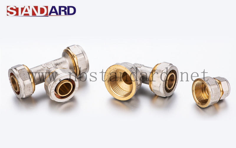 Brass Equal Compression Fittings with Nuts