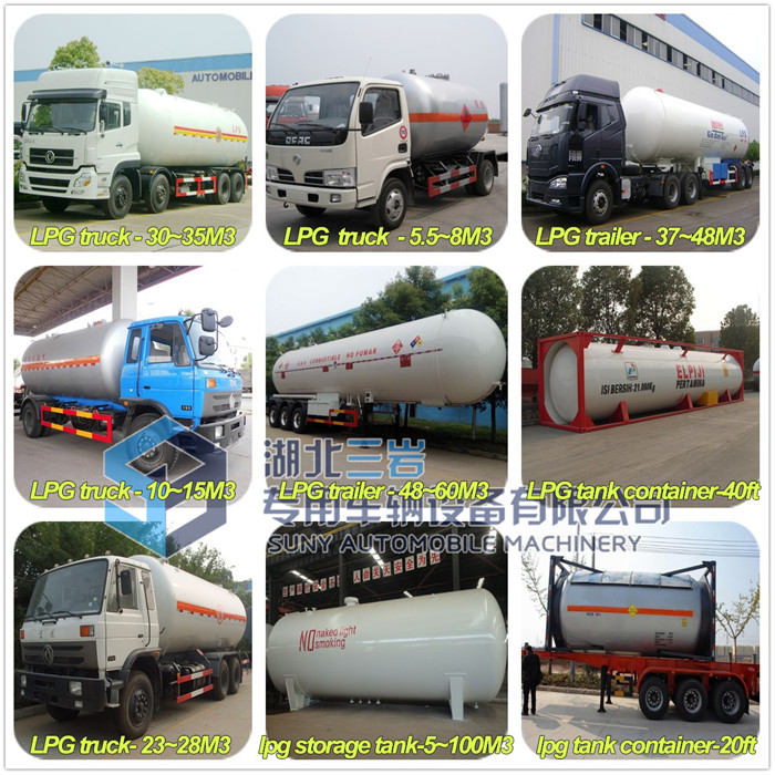 Double Axle LPG Tank Truck Semi Trailer