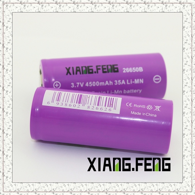 3.7V Xiangfeng 26650 4500mAh 35A Imr Rechargeable Lithium Battery Cheap Battery