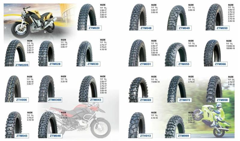 Good High Teeth Motorcycle Tires (3.00-18) (3.00-17)