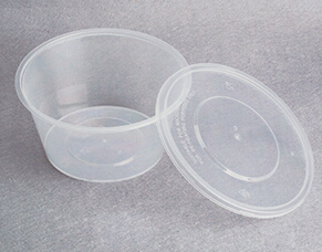 Round Plastic Take Away Microwavable Food Container 500ml