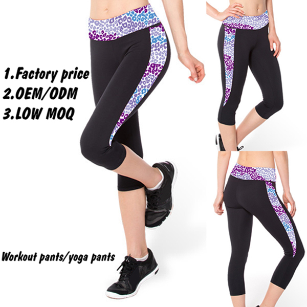 Dri Fit Printed Capris for Women, Wholesale Fitness Clothing, Workout Clothing