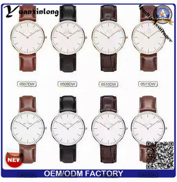 Yxl-655 Chinese Wholesale Genuine Leather Watches for Men, Luxury Watches Men, 3 ATM Waterresistant Mens Watches