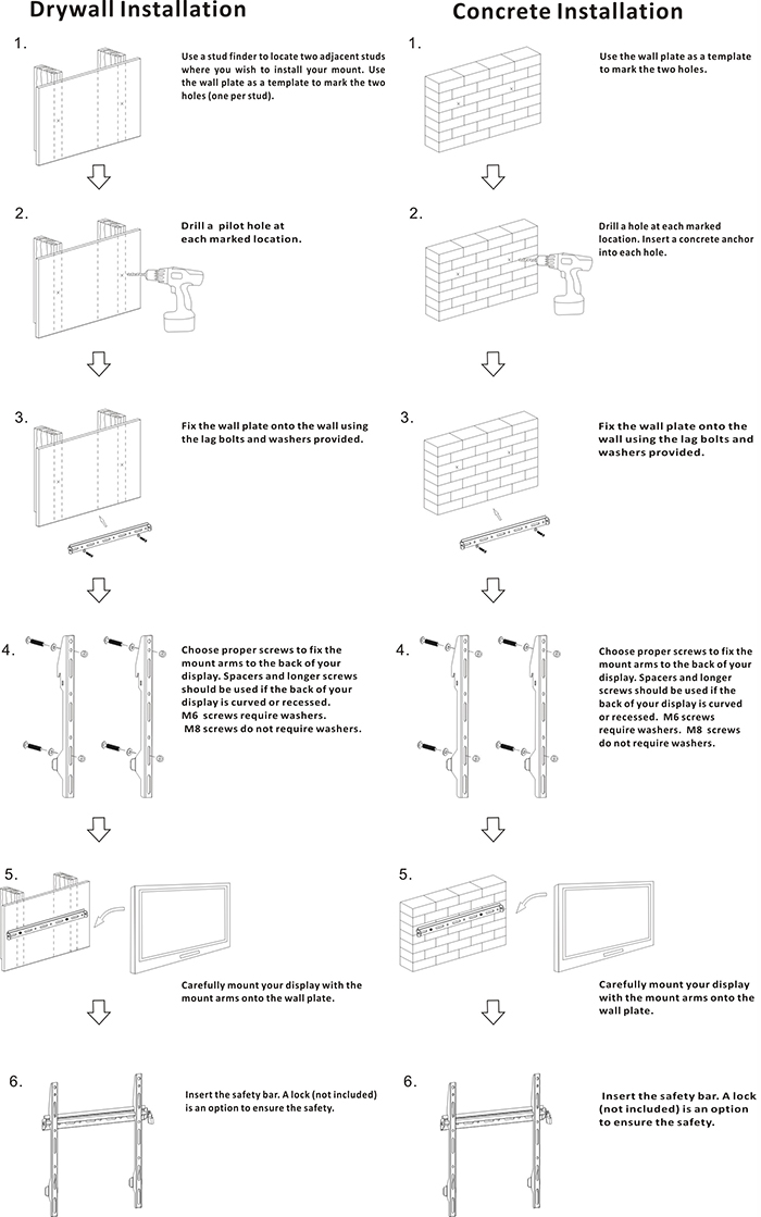 50 Inch TV Wall Mount Best TV Wall Mount