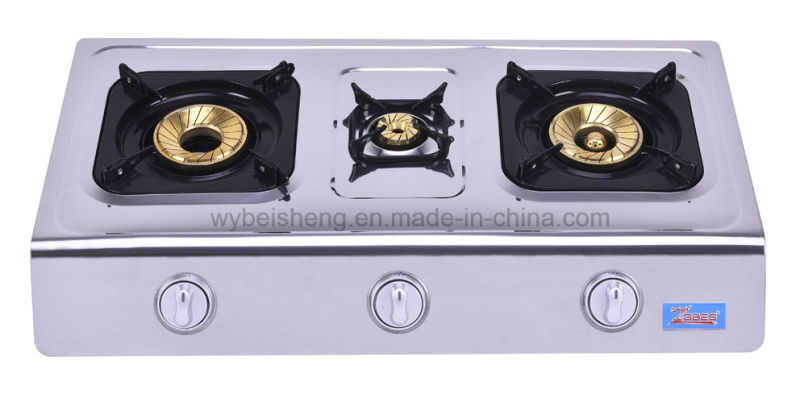 Three Burners Stainless Steel Gas Cooker