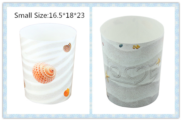 Sea Shell Design Plastic Open Top Waste Bin