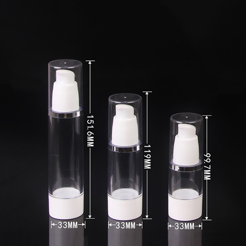 30ml Plastic Cosmetic Airless Bottle with Pump Cover (NAB09)