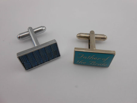 Silver Plated Metal Cufflinks with Flag Logo (GZHY-XK-009)