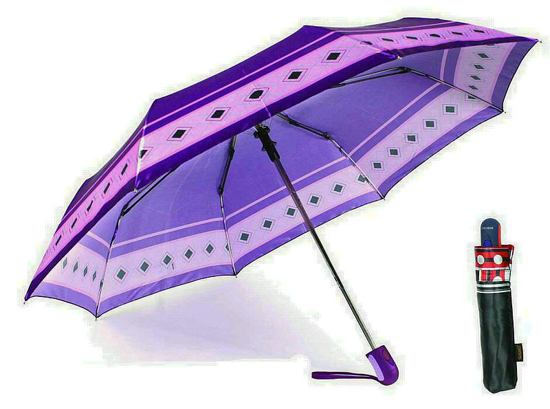 Print Satin 3 Fold Quality Windproof Umbrellas (YS-3FA22083963R)