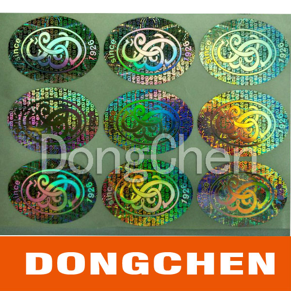 Clear Transparent Holographic Laser Foil Film Label