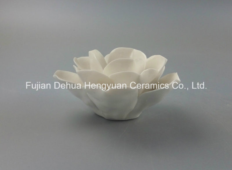 Colorful Flower Shape Ceramic Candle Holder (Home Decorative)