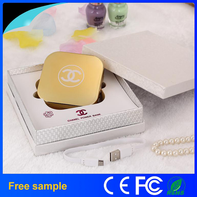 Portable Chanel Mirror 10400mAh Power Bank