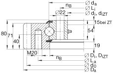 Flange Slewing Ring Bearing Detailed Technical Information (VLI200414N)