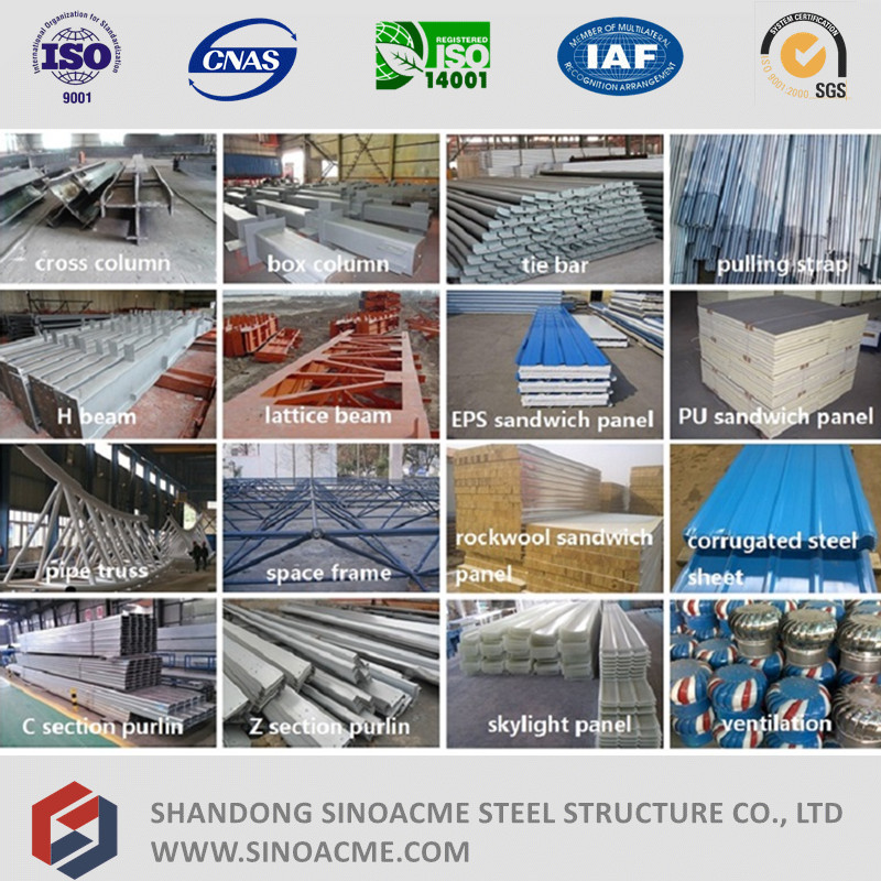 Ce Certificated Multi-Storey Prefab Steel Structural Building/Construction