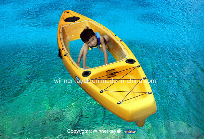 Single Paddler Bottom Transparent Fishing Kayak with Parent