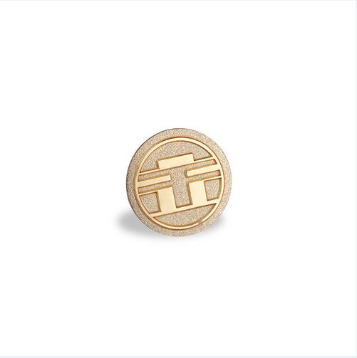 Gold Organizational Badge, Round Lapel Pin (GZHY-LP-019)