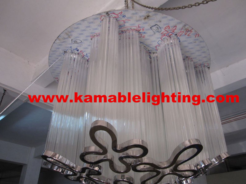 Decorative Flower Iron and Glass Chandelier Project Lighting (KAM1201)