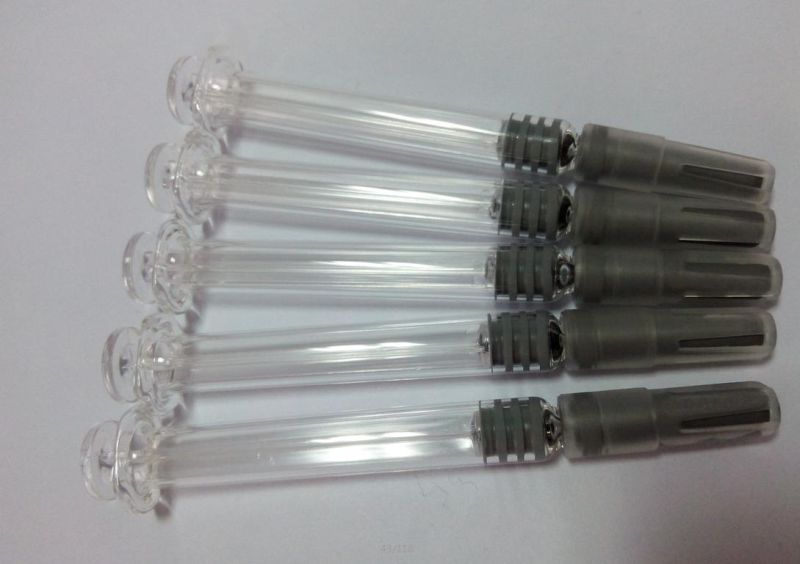 1ml, 1.5ml, 2.25ml, 3ml, 5ml Prefillable Syringe (Glass Syringe)