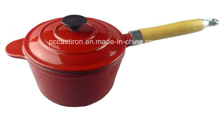 2qt Enamel Cast Iron Caucepan Dia 18cm