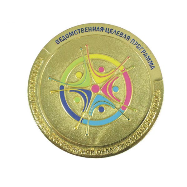 Star Design Gold Plated Metal Challenge Coin Wholesale