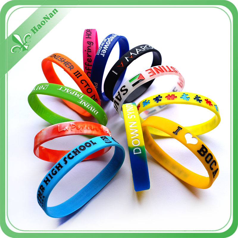 Custom Fashion Promotion Product Rubber Bracelet Silicone Wristband