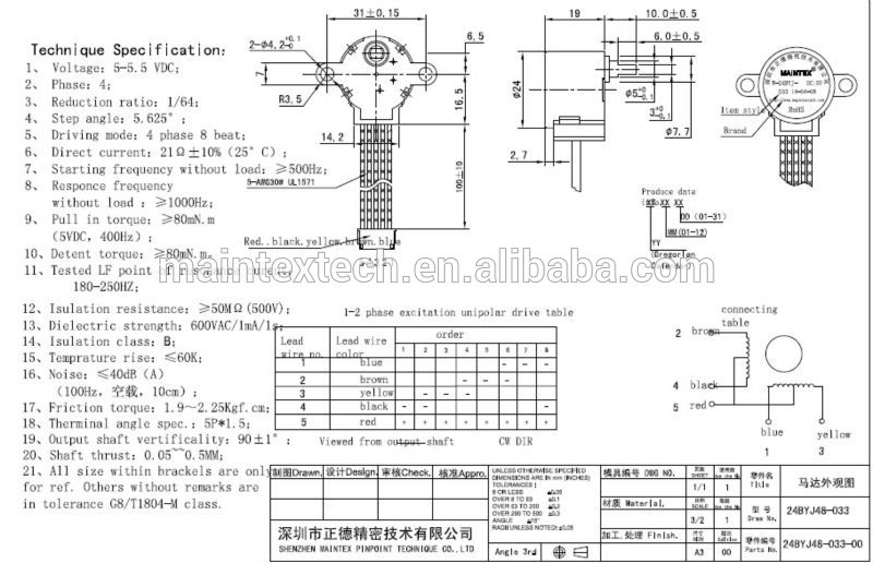 lead screw motor, linear stepper motor, Plastic Housing Linear Stepper Motor