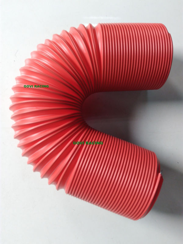 Red 3in Flexible Pipe Universal for Auto Air Intake Pipe Filter