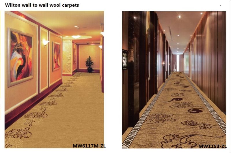 Machine Woven Wilton Wall to Wall PP Hotel Carpets for Corridor