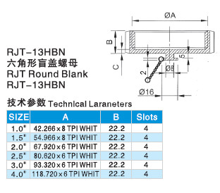 Sanitary Stainless Steel Fitting DIN Blank Nut with Chain