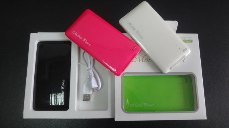 High Quality 5000mAh Slim Power Bank Charger with Giftbox (PB02)