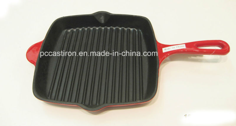 China Factory Cast Iron Grill Pan 26X26cm