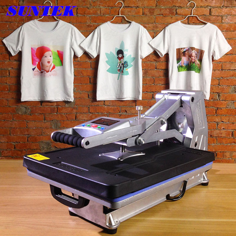 220V Digital Manual T-Shirt Heat Press Machine with Drawer