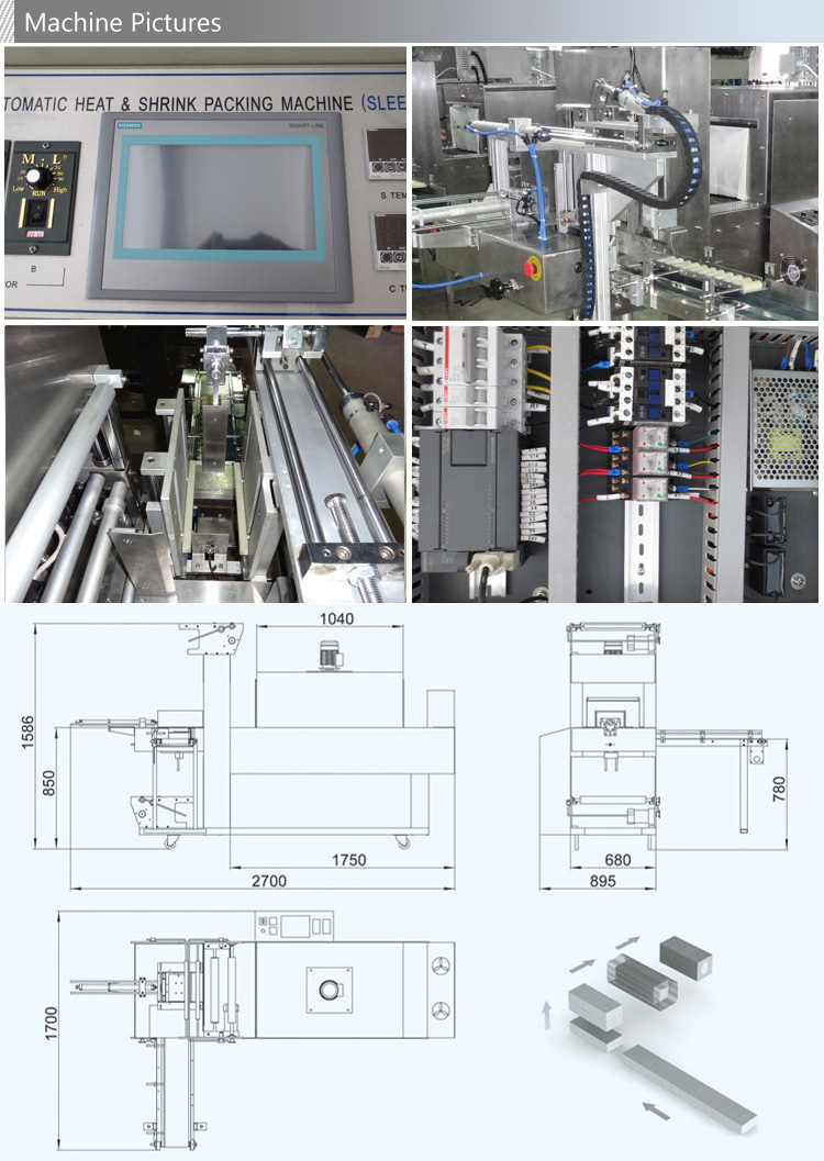 Auto Stainless Steel Sleeve Sealing & Shrink Packaging Machine