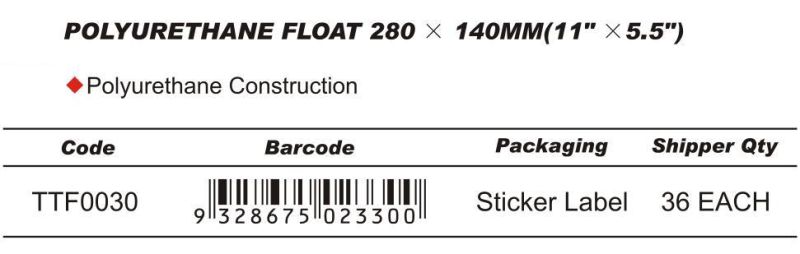 Polyurethane Float for Fron Construction