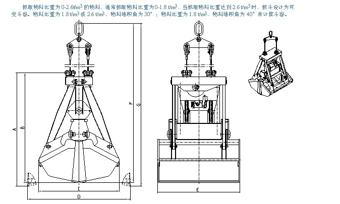 Wireless Remote Control Single Rope Grab for Handing Bulk Material