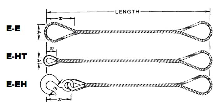 Single-Part Body Hand Spliced Wire Rope Sling