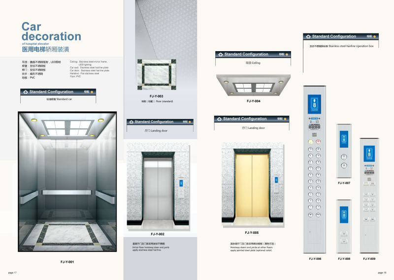 Fjzy Hospital Elevator with High-Efficiency