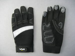 Microfiber Mechanic Work Glove with High Impact PU Palm Reinforcement