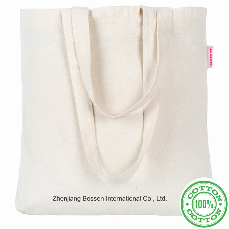 OEM Produce Customized Logo Printed Promotional Cotton Canvas Tote Craft Hand Bag