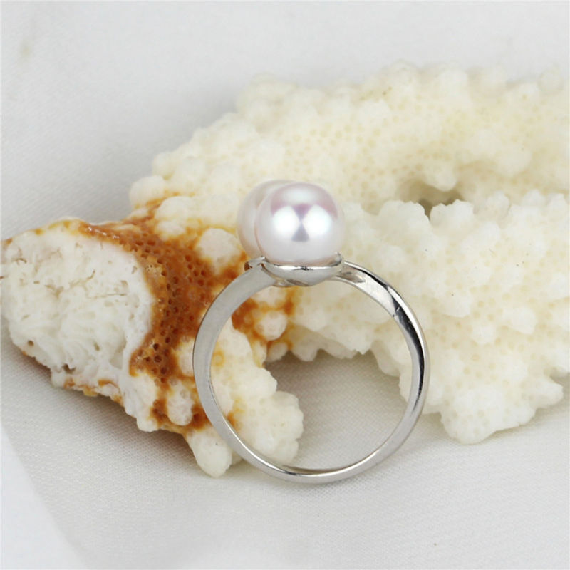 Double Button Genuine Pearl Jewelry Ring