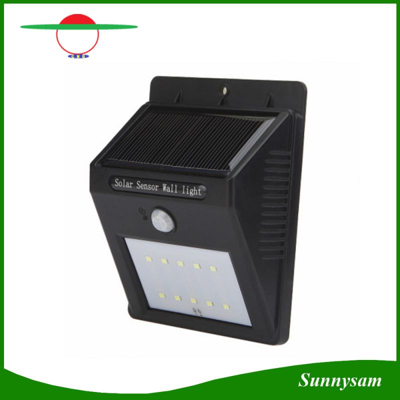 10 LED Wireless Outdoor Wall Mounted Solar Light with Motion Sensor Light