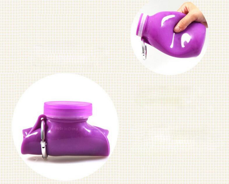 Practical Food-Grade Outdoor Soft Silicone Folding Bottle