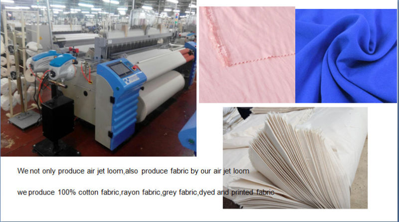 Automatic Four Color Dobby Shedding Cotton Weaving Air Jet Loom for Sale