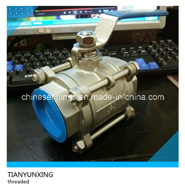 3PC Casting Handle Stainless Steel Female NPT Threaded Ball Valve