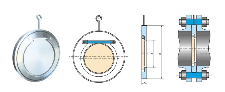 Wafer Type Single Plate Swing Check Valve (short type)