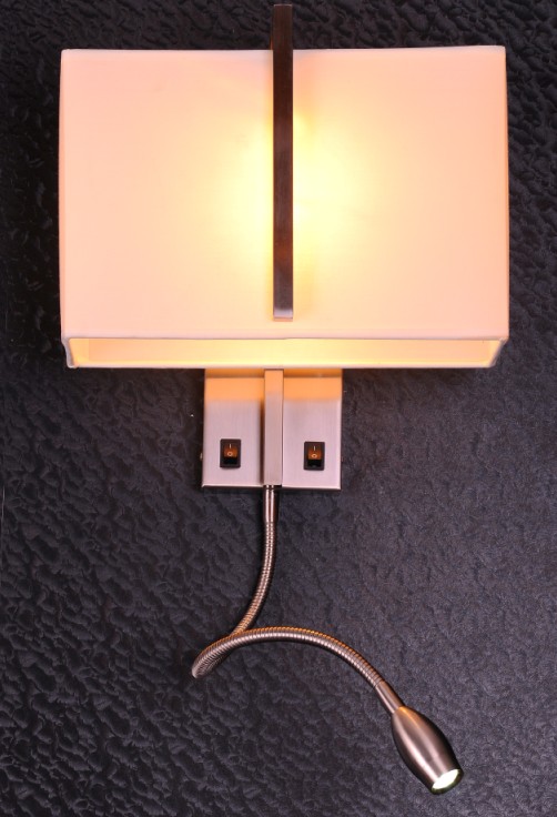 Hotel Indoor Room Steel Bedside Wall Lamp