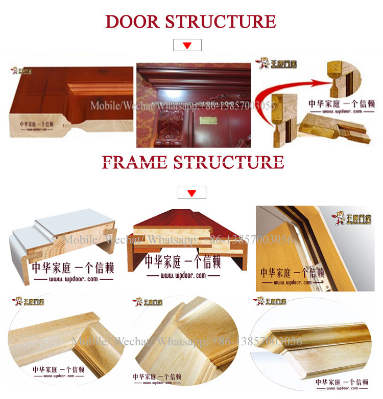 High-Grade Wood Real Wood Doors for House Construction