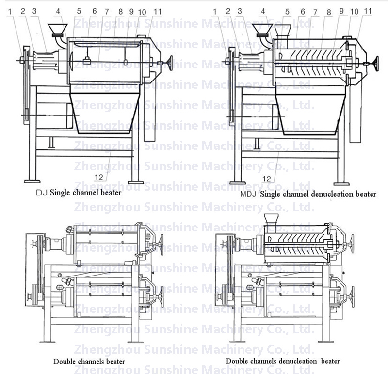 Fruit Mango Cherry Kiwi Pomegranate Grape Tomato Pulping Machine