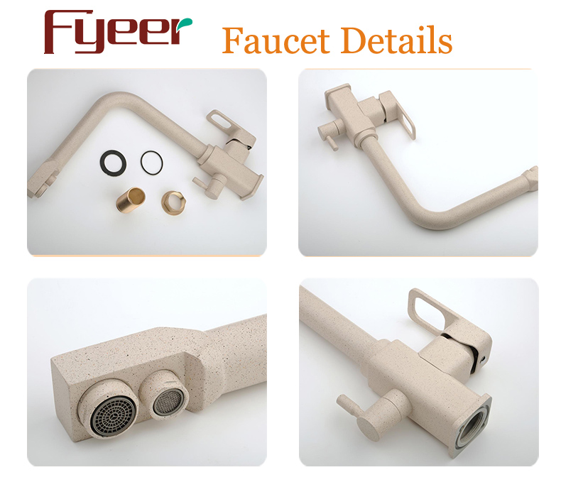Fyeer Modern 3 Way Brass Kitchen Filter Faucet