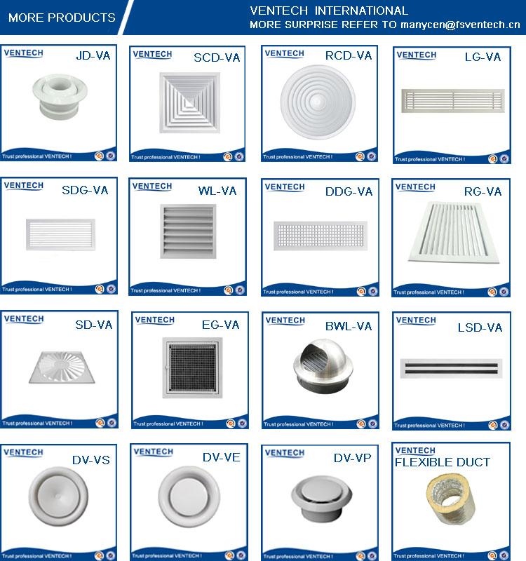 Opposed Blades Air Damper for Ventilation Use